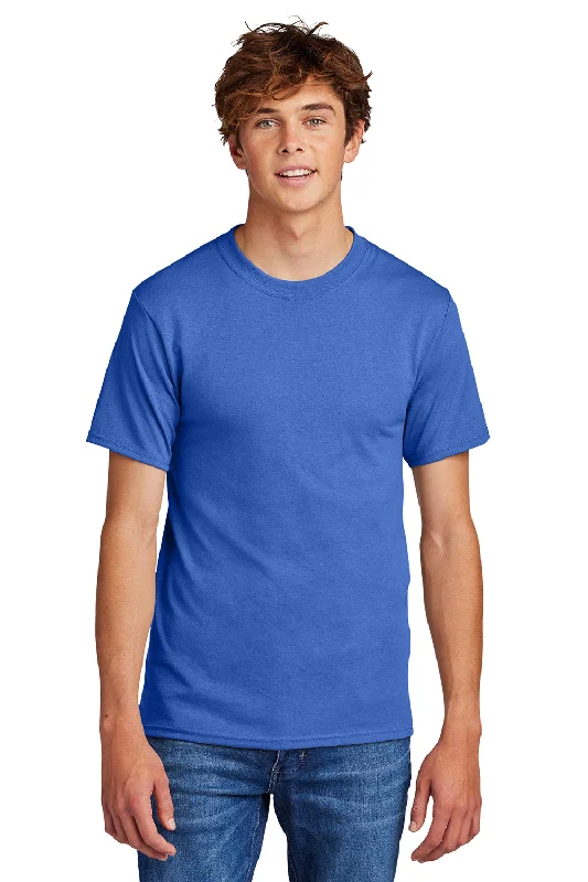 colorful short sleeve shirt for women -Port & Company Mens Core Short Sleeve Crewneck T-Shirt - Royal Blue