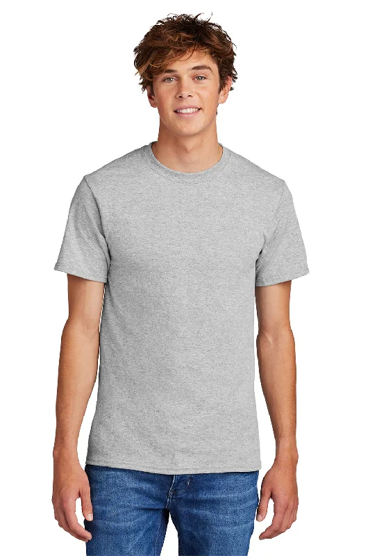 relaxed fit short sleeve shirt for men -Port & Company Mens Core Short Sleeve Crewneck T-Shirt - Ash Grey