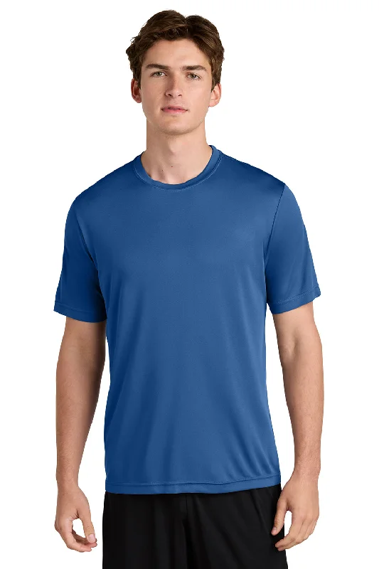 short sleeve t-shirt with bold graphics -Sport-Tek Mens Competitor Moisture Wicking Short Sleeve Crewneck T-Shirt - Royal Blue