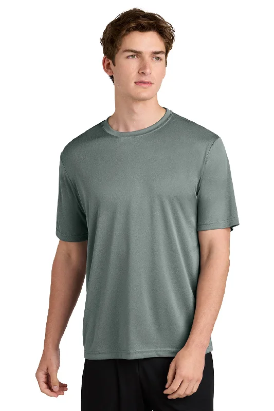 high-quality cotton short sleeve t-shirt -Sport-Tek Mens Competitor Moisture Wicking Short Sleeve Crewneck T-Shirt - Heather Concrete Grey