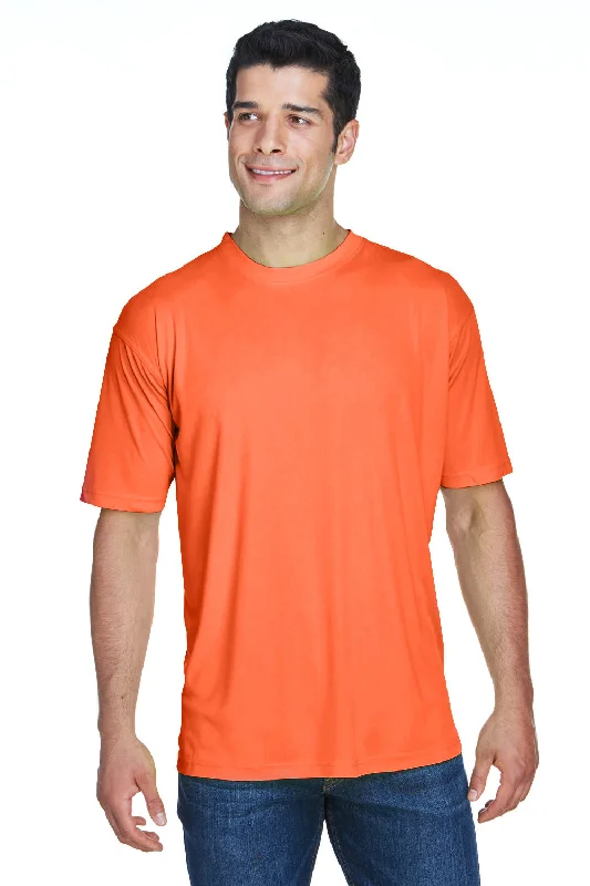 short sleeve workout t-shirt for women -UltraClub Mens Cool & Dry Performance Moisture Wicking Short Sleeve Crewneck T-Shirt - Bright Orange