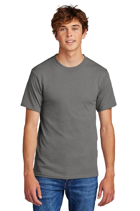 slim fit short sleeve t-shirt for outdoor sports -Port & Company Mens Core Short Sleeve Crewneck T-Shirt - Medium Grey