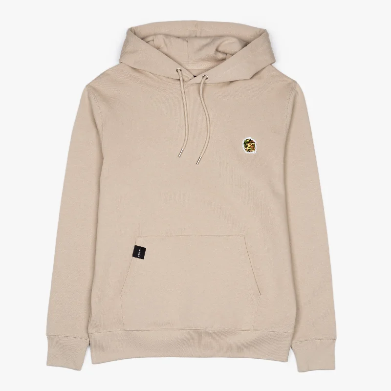 hoodie with built-in face mask -FORTY Tom Hoodie 2.0 (Beige Dust)