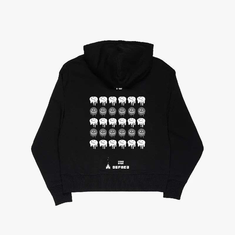 hoodie for cold weather -Deface Invaders Hoodie (Black)