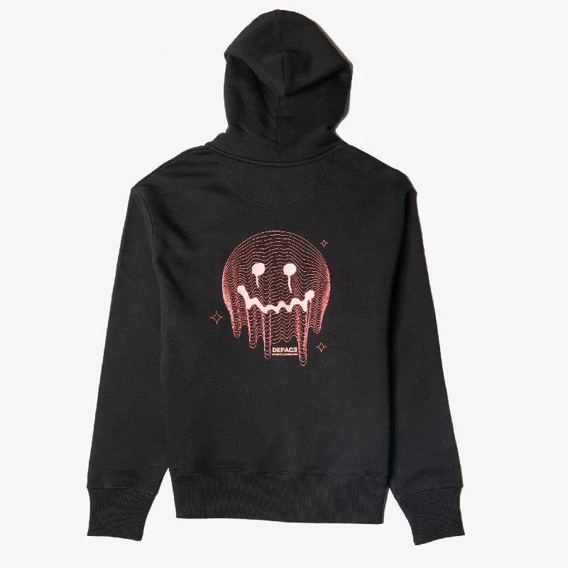 hoodie for classic comfort -Deface TOPO Hoodie (Black/Pink)