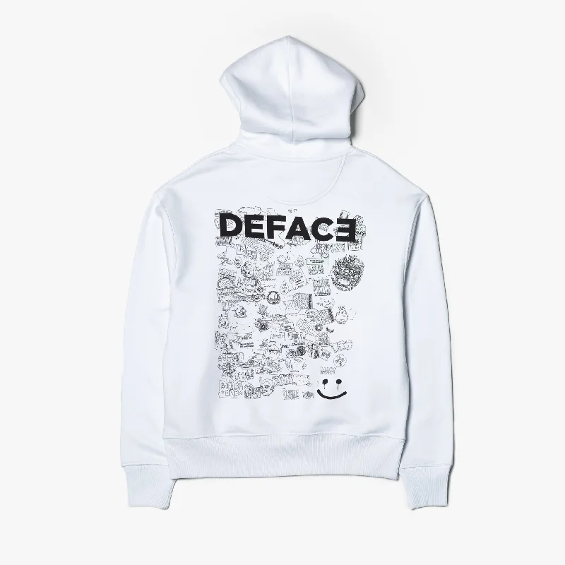 hoodie for perfect layering -Deface (White/Photochromic) Hoodie