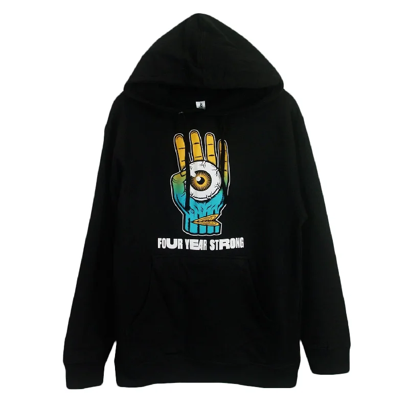 hoodie with bright colors -Eyeball Black - Pullover