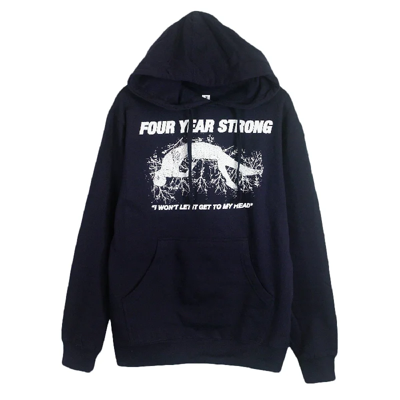 hoodie with practical design -Get To My Head Navy - Pullover