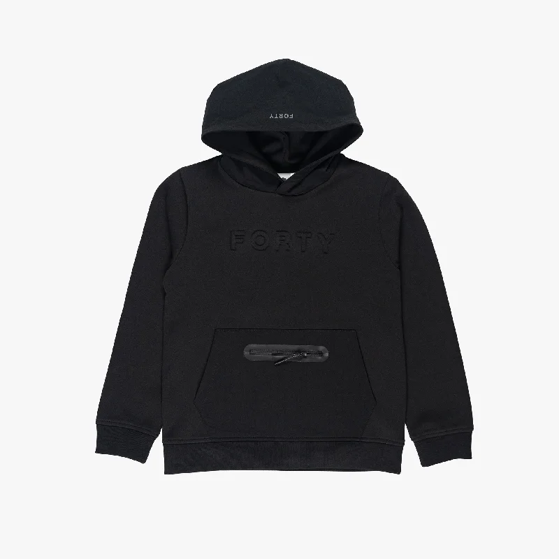 hoodie for fall season -Junior Kale Hoodie (Black)