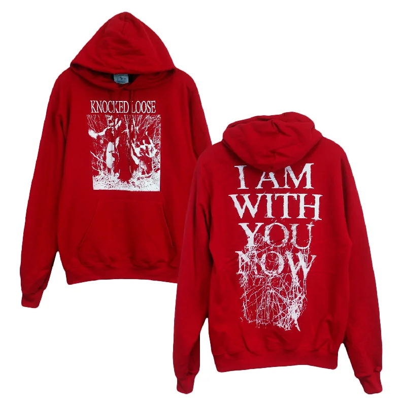 hoodie for sports activities -I Am With You Now Scarlet - Pullover