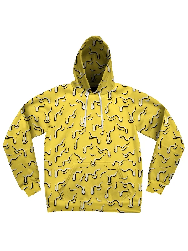 hoodie for comfortable wear -Neon Drippy (Yellow) Unisex Hoodie