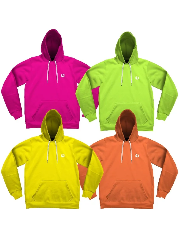 hoodie for fall season -Neon Unisex Pullover Hoodies