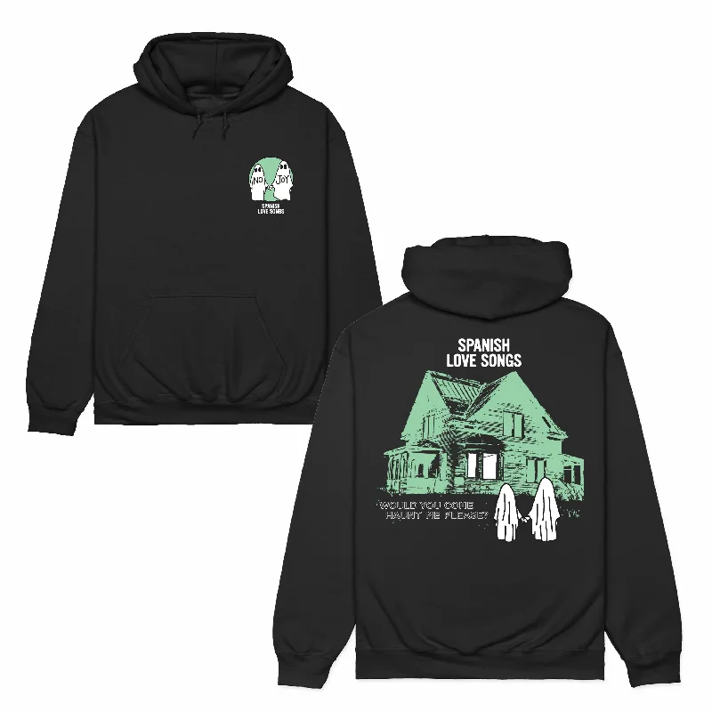 hoodie with tailored silhouette -Haunt Black - Pullover