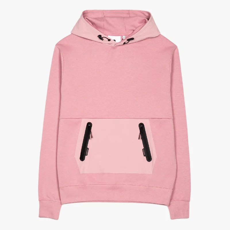 hoodie for relaxed fitness -Travis Tech Hoodie (Dusty Pink)