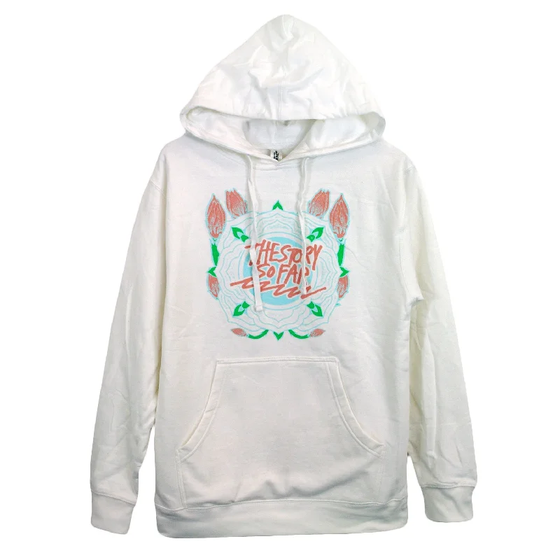 hoodie with kangaroo pocket -Flower - Pullover