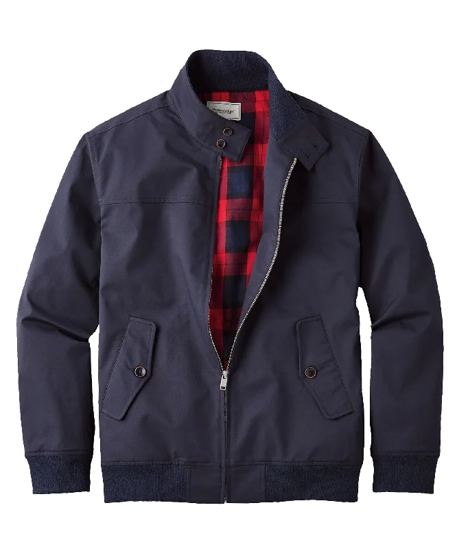 outdoor jacket for hiking and camping-Golf Jacket With Plaid Lining