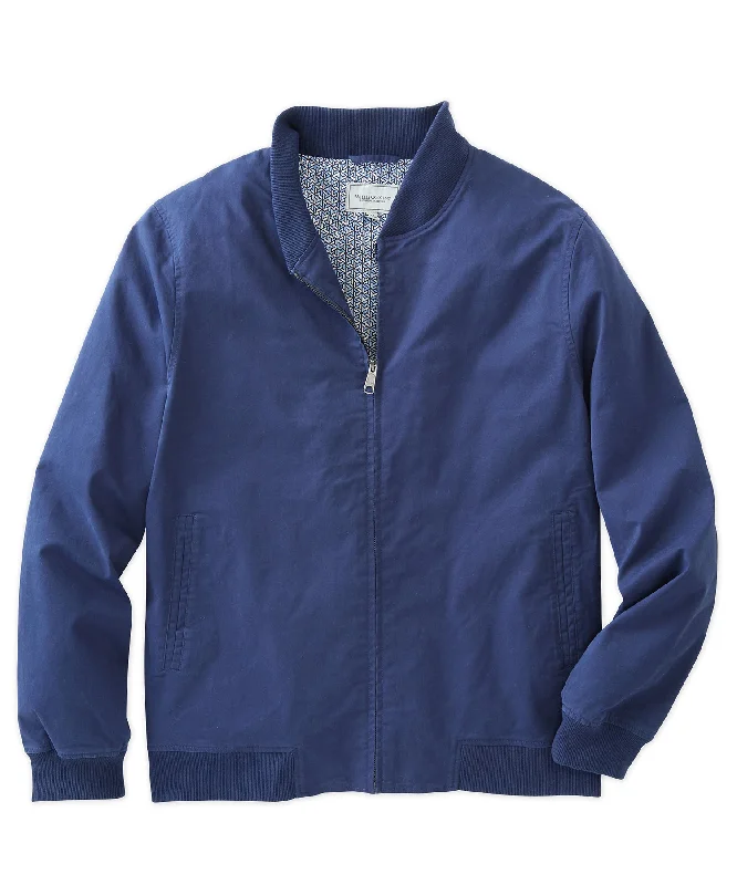 high-performance fleece jacket-Cotton Twill Baseball Jacket