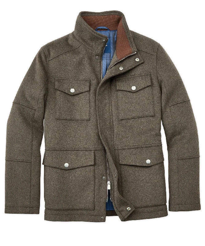 casual coat for cold weather-Greeley Wool-Blend Field Jacket