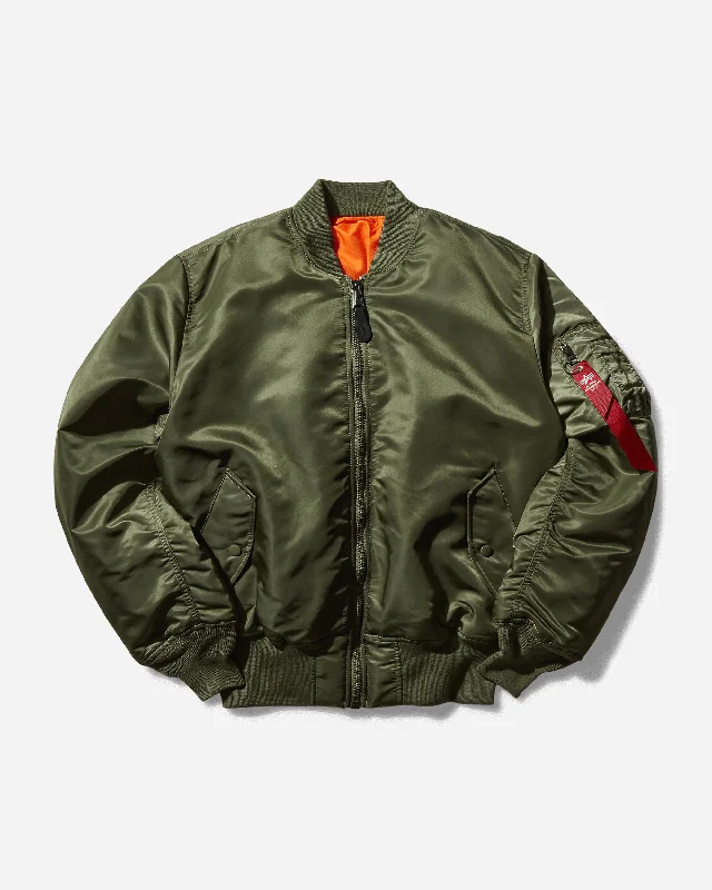 trendy down jacket for men-Men's MA-1 Bomber Jacket Sage Green