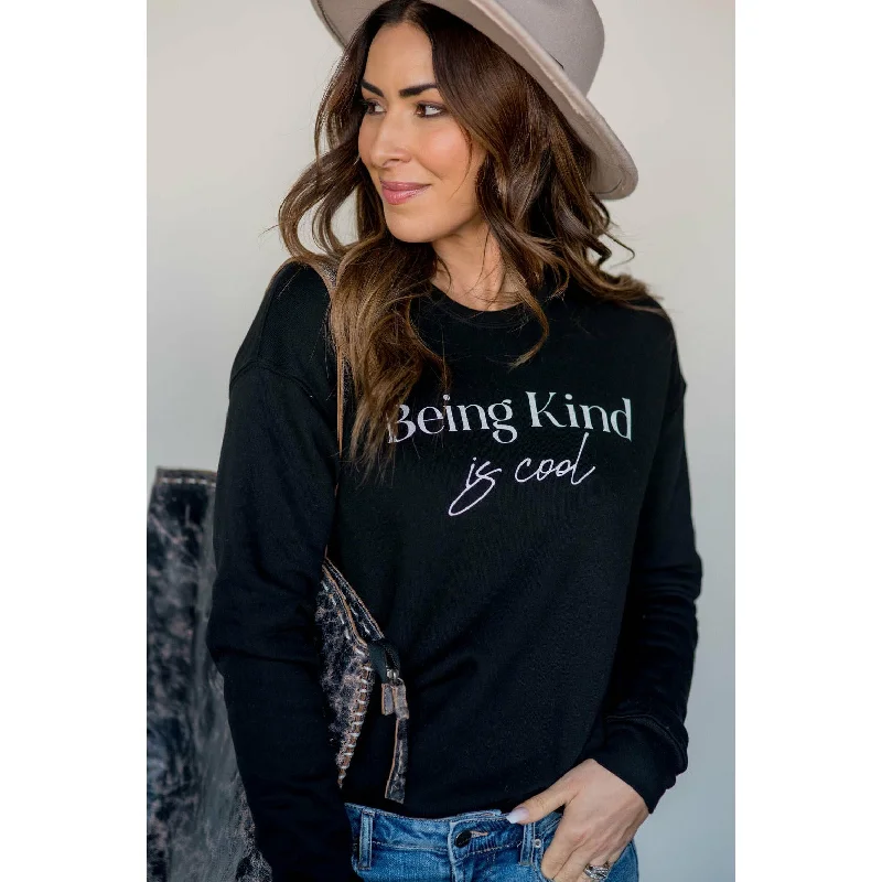 hoodie for traveling in comfort -Being Kind Is Cool Graphic Sweatshirt