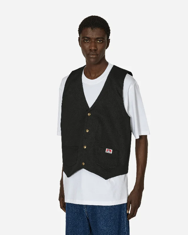 cold weather performance jacket-Solid Vest Black