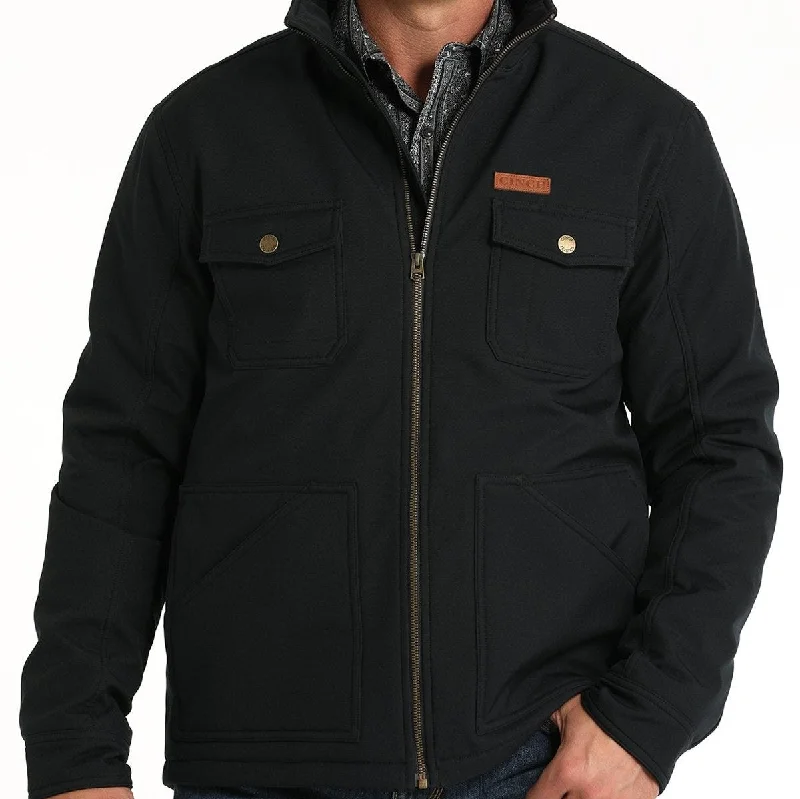 jacket with removable hood-Cinch Men's Concealed Carry Bonded Jacket in Black