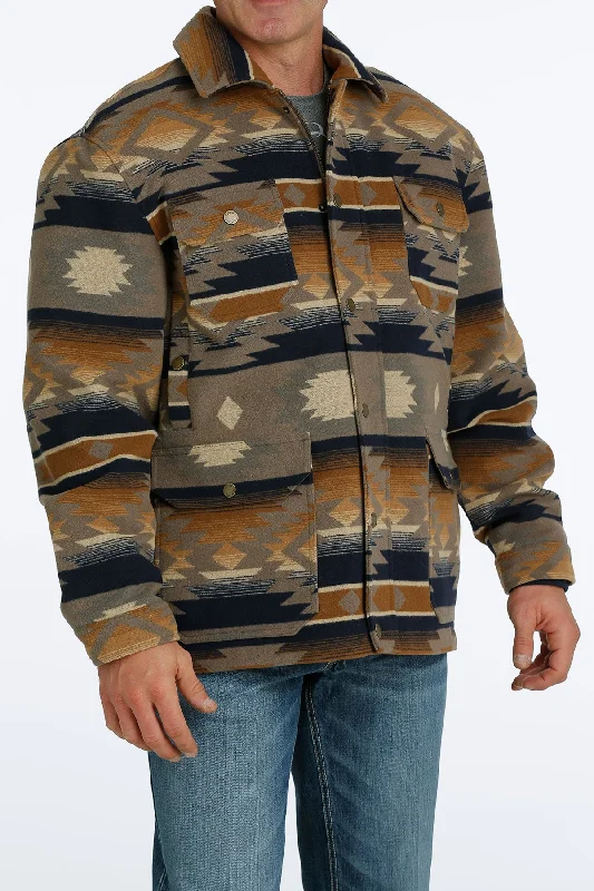 men’s durable winter parka-Cinch Men's Southwestern Frontier Coat