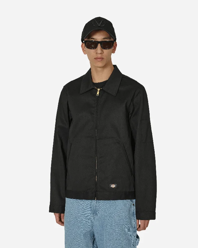 cold weather jacket with hood-Unlined Eisenhower Jacket Black