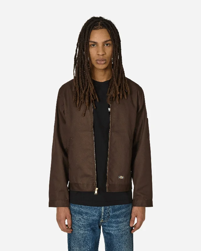 athletic windbreaker jacket-Unlined Eisenhower Jacket Dark Brown