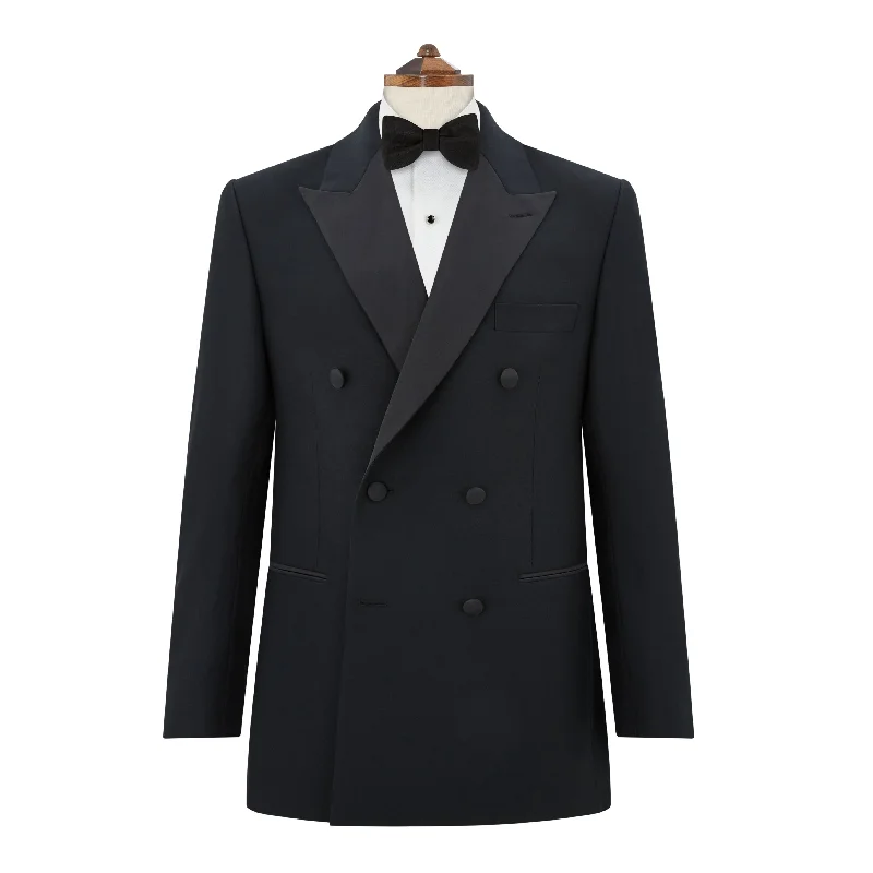 men’s full zip jacket-Dorchester Black Dinner Jacket