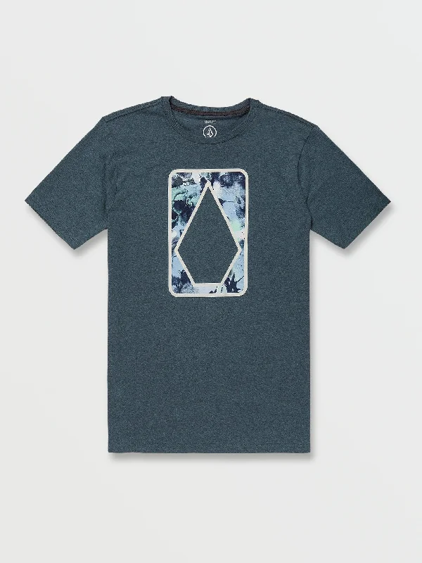 short sleeve shirt with vibrant designs -Elevator Short Sleeve Tee - Jade Black Heather