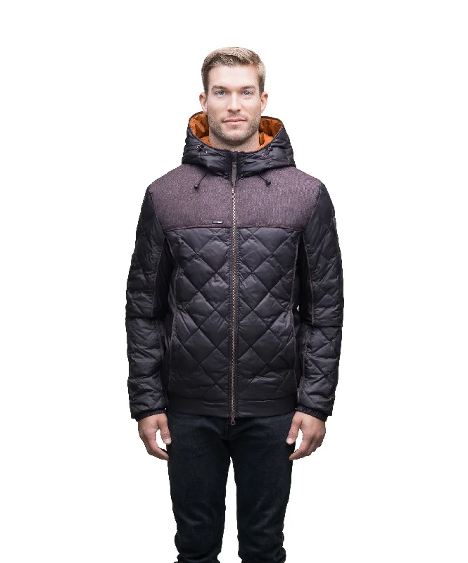 stylish outerwear jacket for men-Elroy Men's Quilted Hooded Jacket