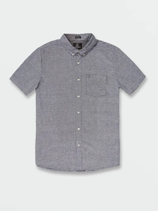 short sleeve t-shirt for casual outfits -Everett Oxford Short Sleeve Shirt - Baja Indigo