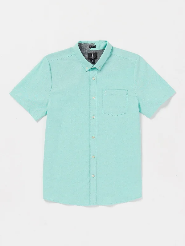 colorful short sleeve shirt for vacation -Everett Oxford Short Sleeve Shirt - Dusty Aqua