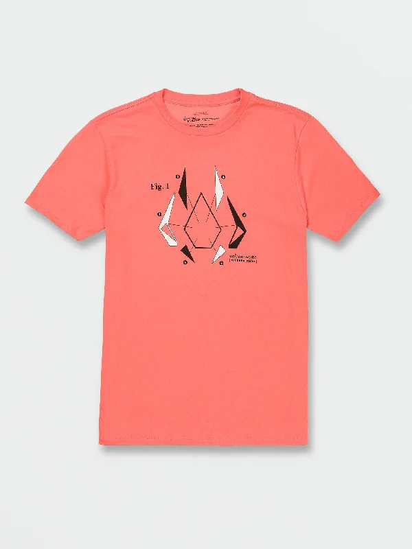 soft short sleeve top for leisure -Figure One Tech Short Sleeve Tee - Living Coral