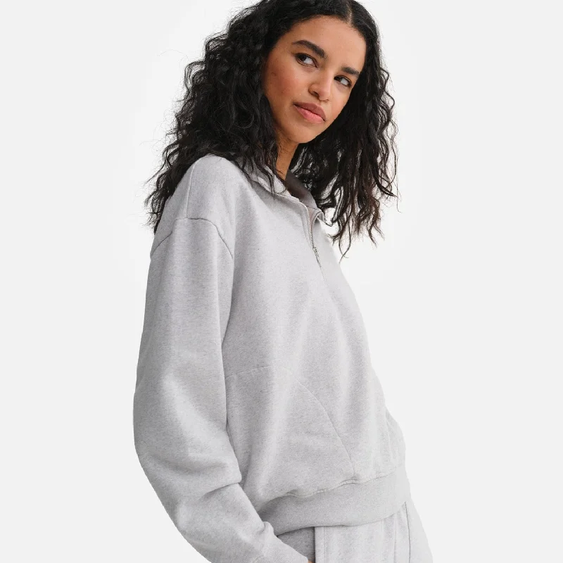 hoodie with fresh style -Organic Fleece Quarter Zip Sweatshirt