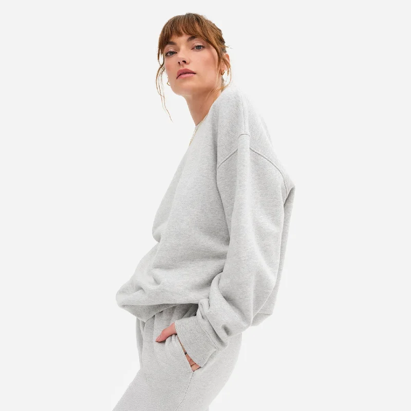 hoodie with high-quality fabric -Organic Fleece Oversized Sweatshirt