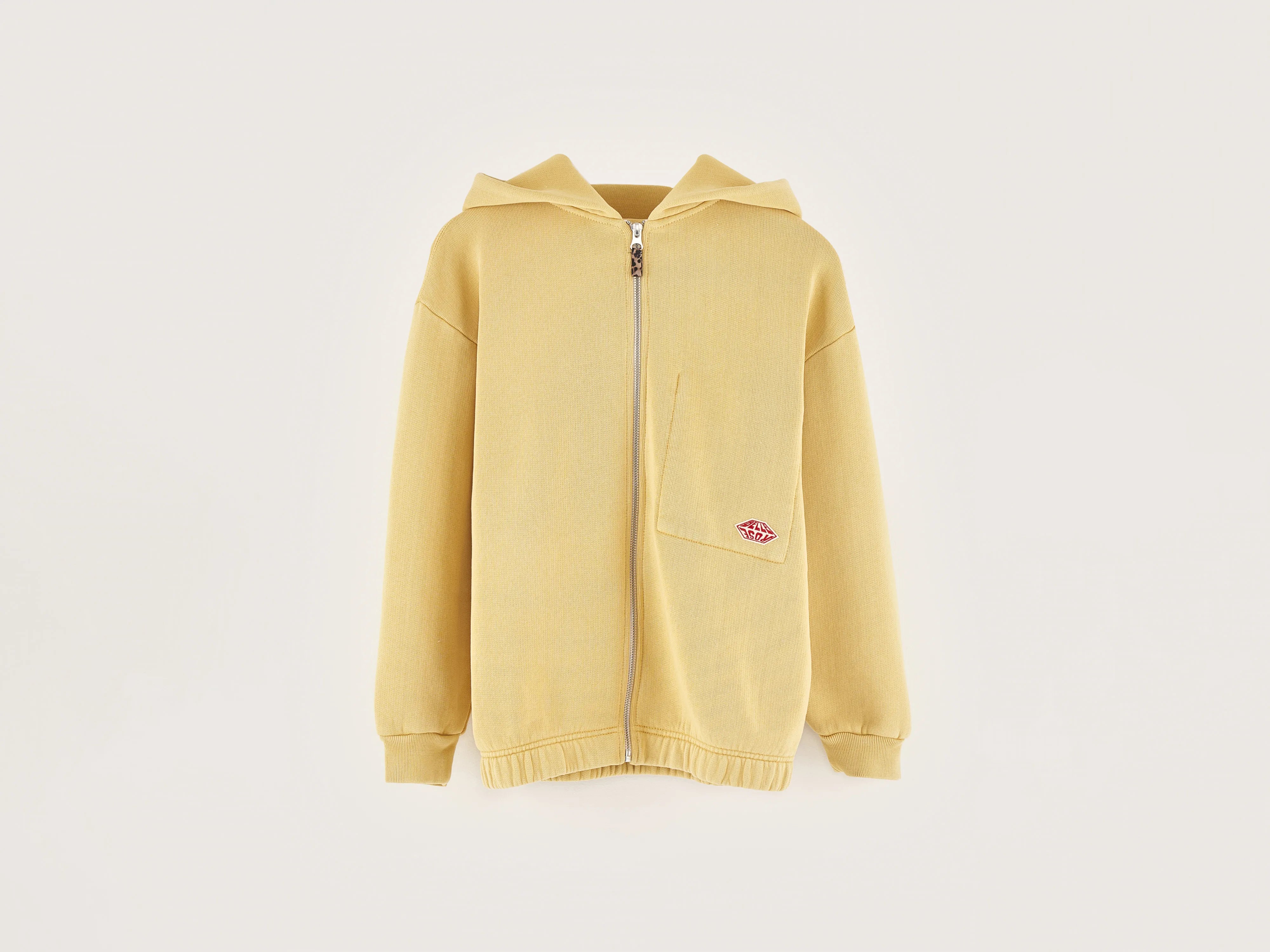 hoodie with oversized fit -Farino zip-up hoodie (242 / G / CORNFLAKES)