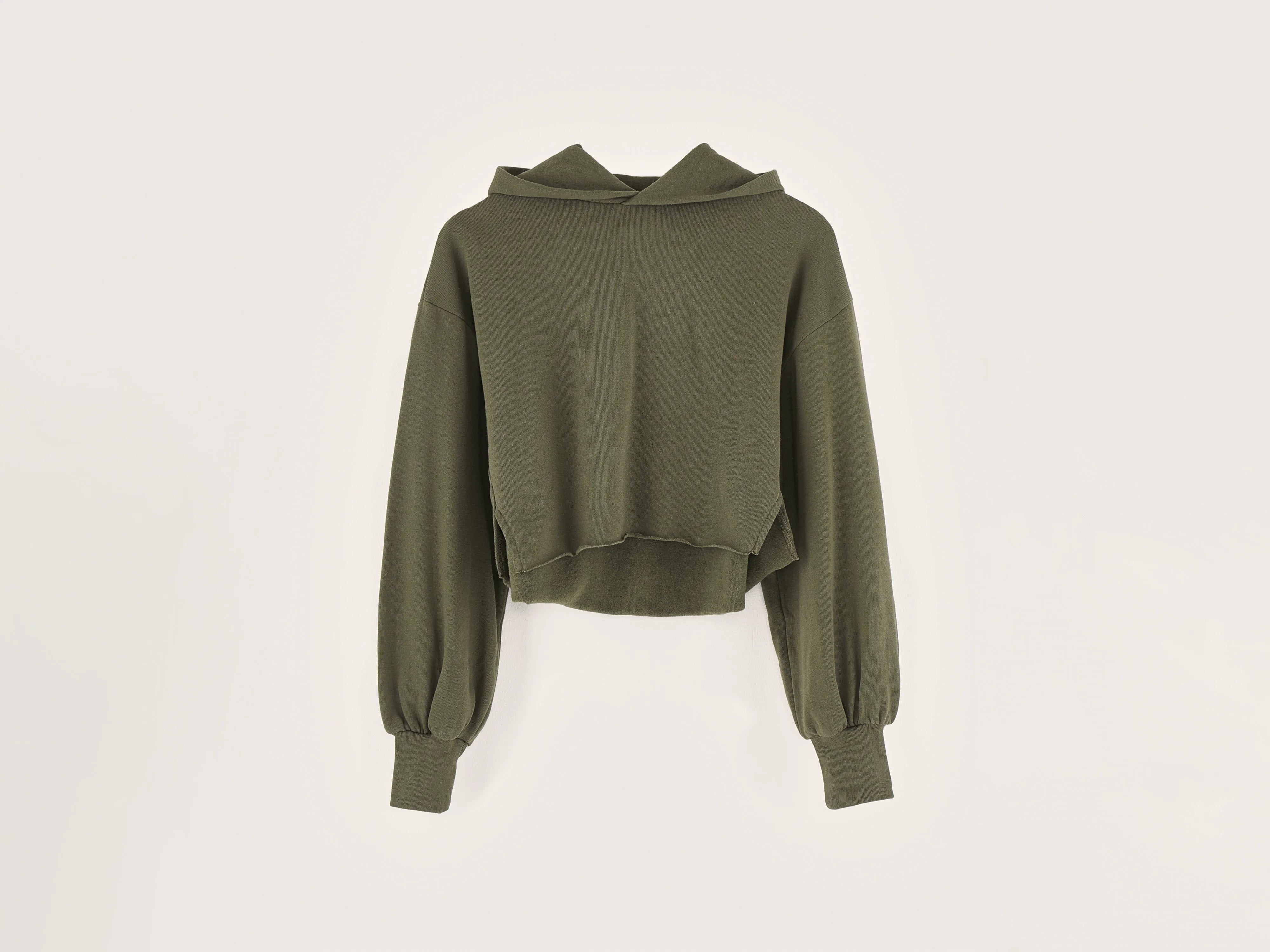 hoodie for hiking -Felico cropped hoodie (242 / G / MOSS)