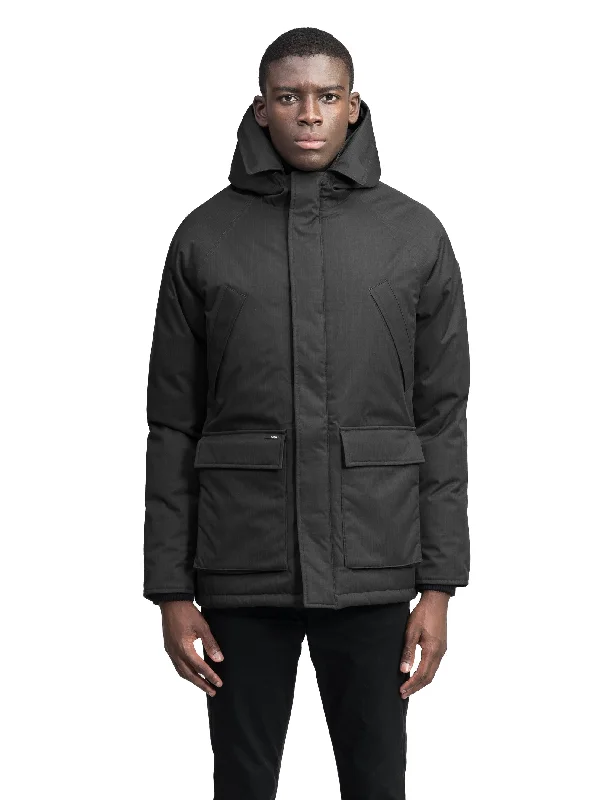 zippered insulated jacket-Heritage Furless Men's Parka