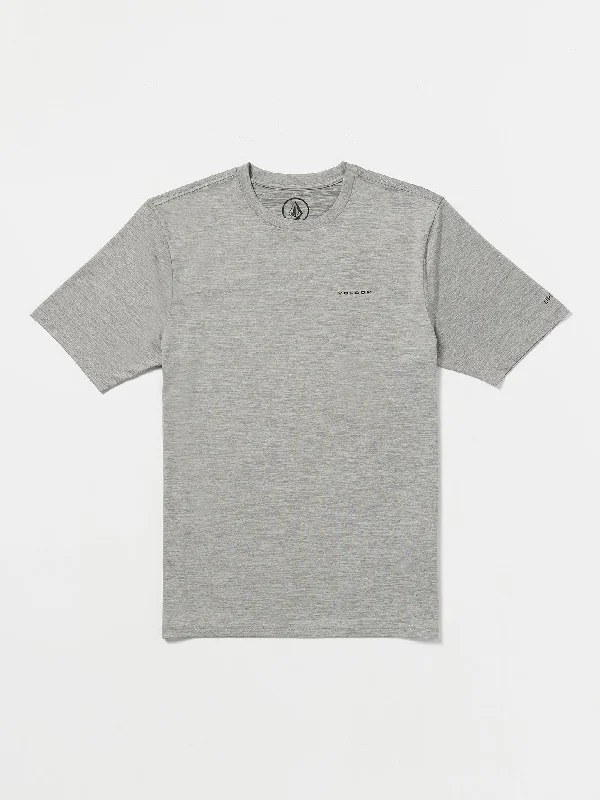 short sleeve polo for casual workwear -Hodad Crew Short Sleeve Shirt - Heather Grey