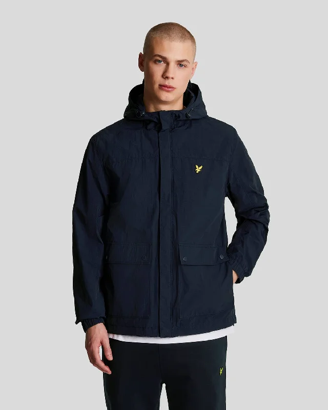 men’s warm jacket for fall-Hooded Pocket Jacket