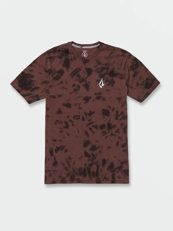 soft cotton short sleeve t-shirt for everyday wear -Iconic Stone Dye Short Sleeve Tee - Mahogany