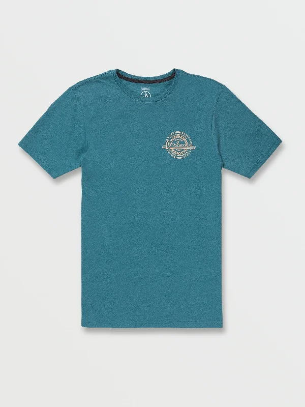 short sleeve shirt with fashionable prints -Initial Short Sleeve Tee - Carribean Heather