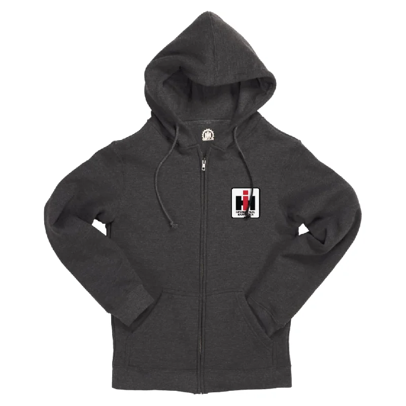 hoodie for casual office wear -IH Zip Up Hooded Sweatshirt