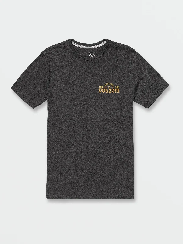 short sleeve shirt for the gym and workout -Legend Short Sleeve Tee - Dark Black Heather