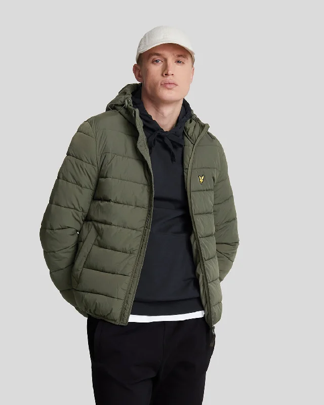 zippered coat for winter-Lightweight Puffer Jacket