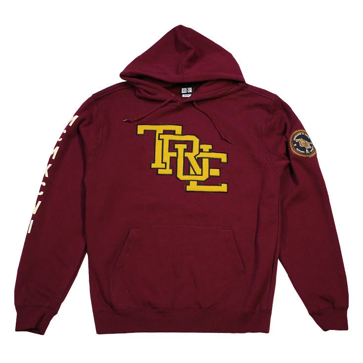 men’s hoodie for running -Mens True Interlocked Hoodie Maroon