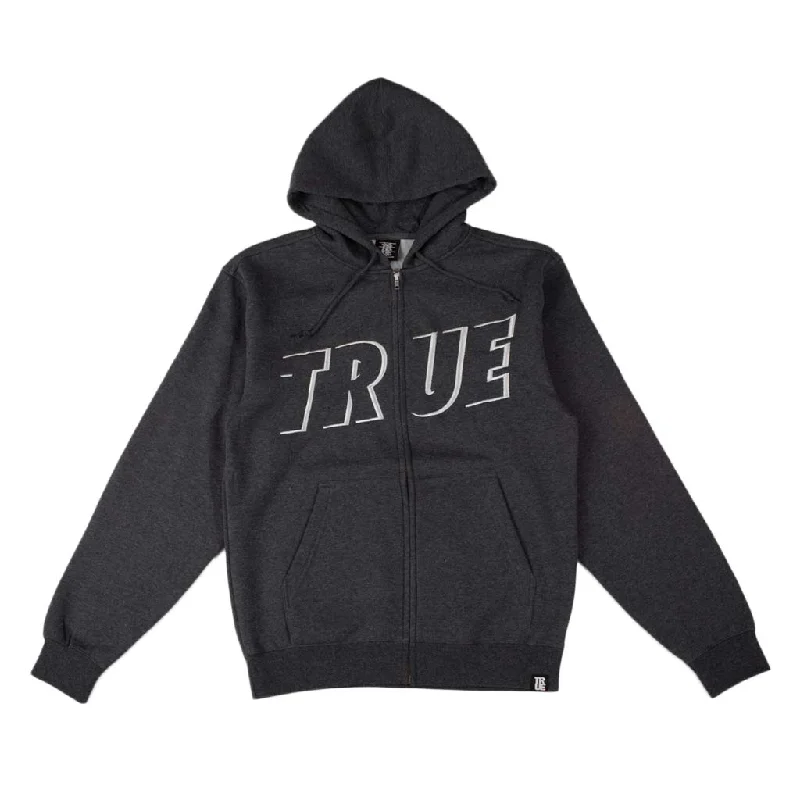 hoodie with color-blocking design -Men's True Just Use It Zip Hoodie Charcoal