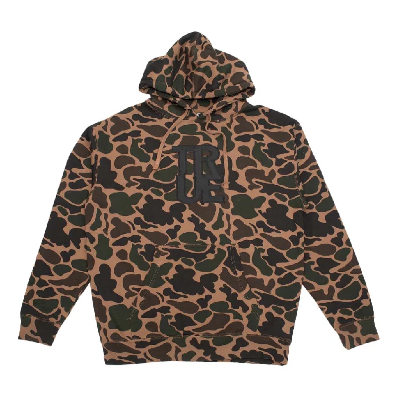 hoodie for layering in fall -Men's True Logo Hoodie Duck Camo